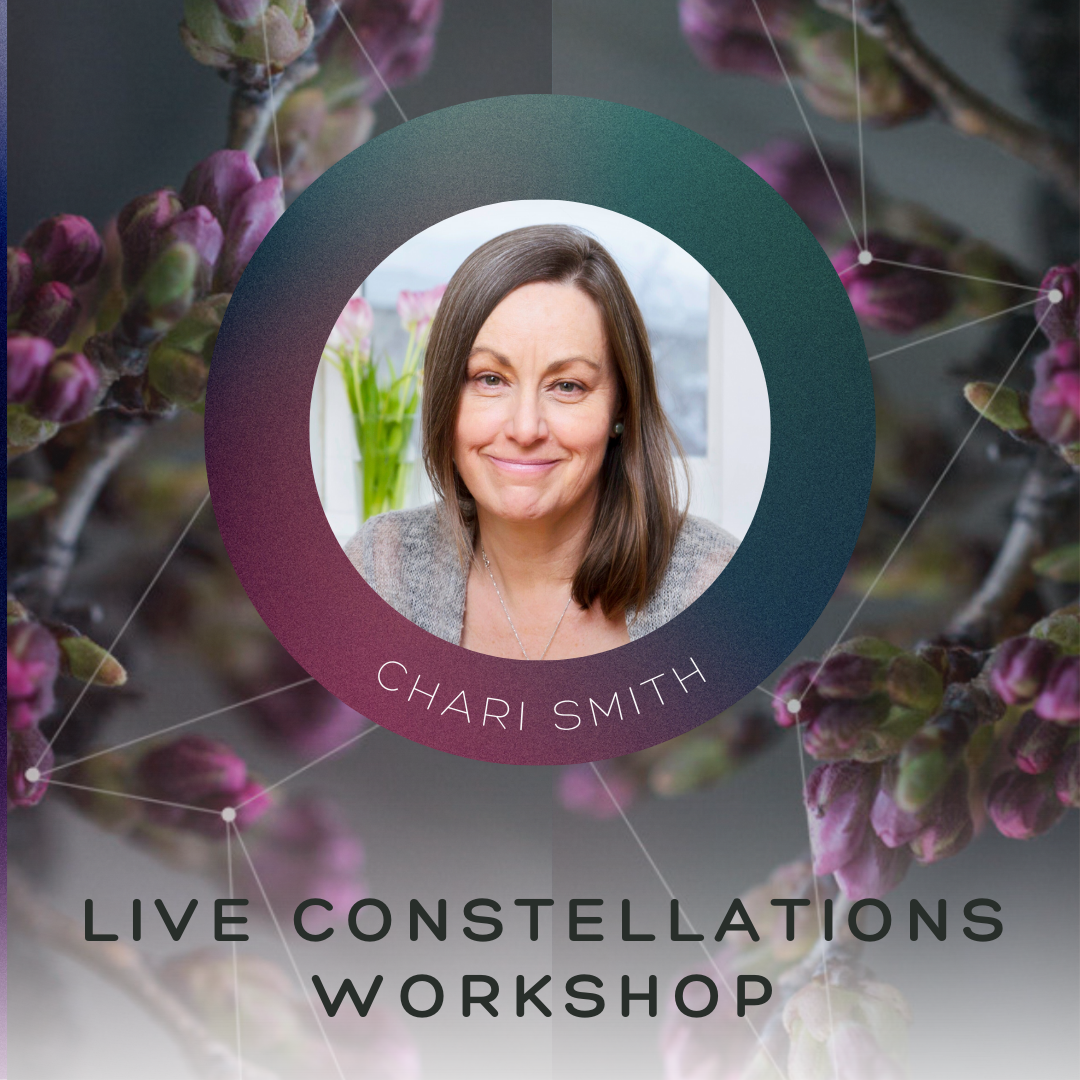 image of chari smith with text reading "Live Constellations Workshop"